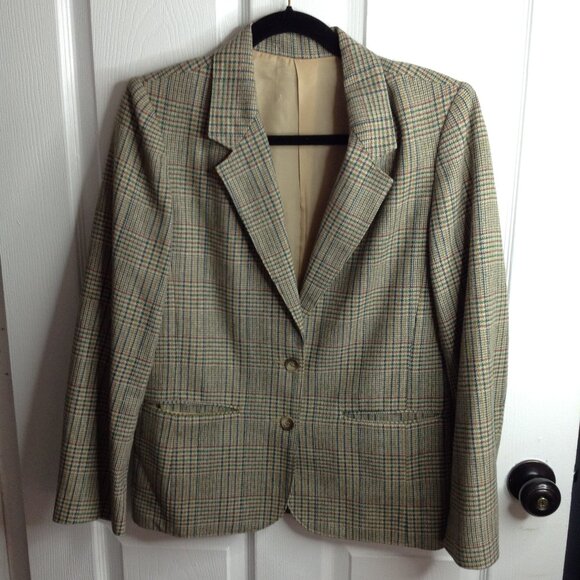 VTG Jantzen Wool Blazer "12" Houndstooth Classic, Ivy League, Preppy, Collegiate - Picture 1 of 3